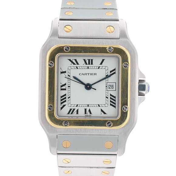 Cartier Santos Galbée Automatic 29mm White Roman Numeral Two-Tone Watch 1172961 main image 7